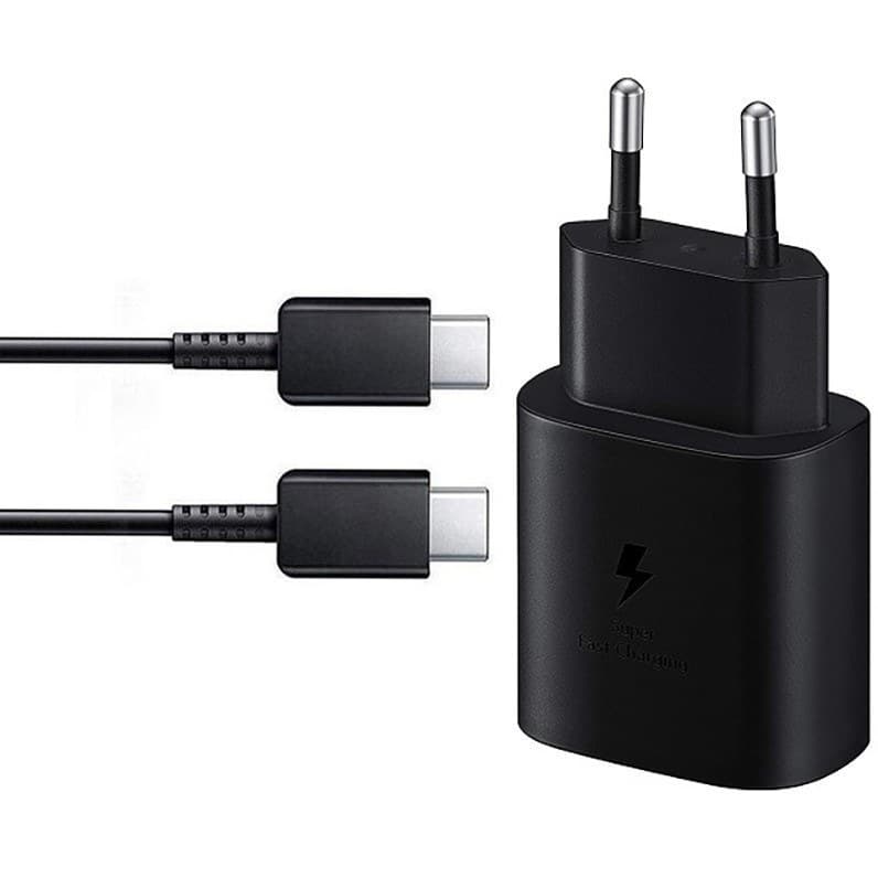 آداپتور شارژر فوق سریع سامسونگ 25 وات با کابل Super Fast Charging ساخت ویتنام (خرید مطمئن از نمایندگی رسمی سامسونگ)