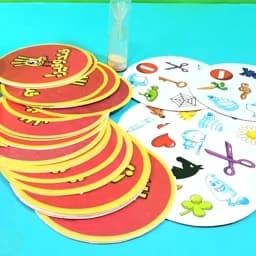 بازی فکری تند و تیز ای اف تویز دارای ساعت شنی (رو کارتی بدون قوطی) مشابه بازی تیز بین — تصویر ۳