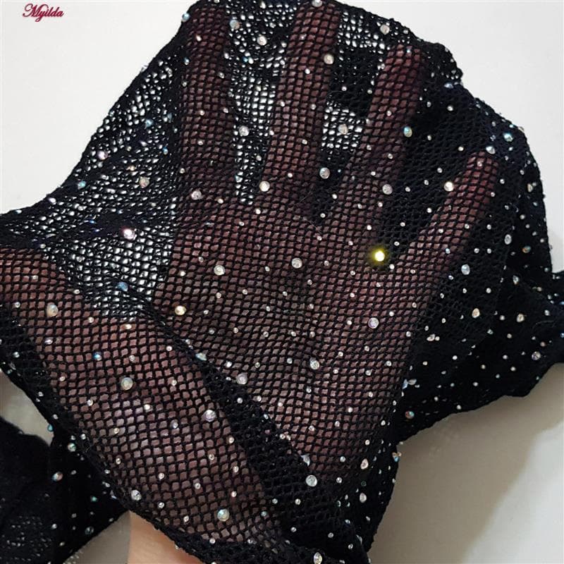 سرهمی فانتزی زنانه مدل نگین دار کد 4860-7227 رنگ مشکی — تصویر ۴