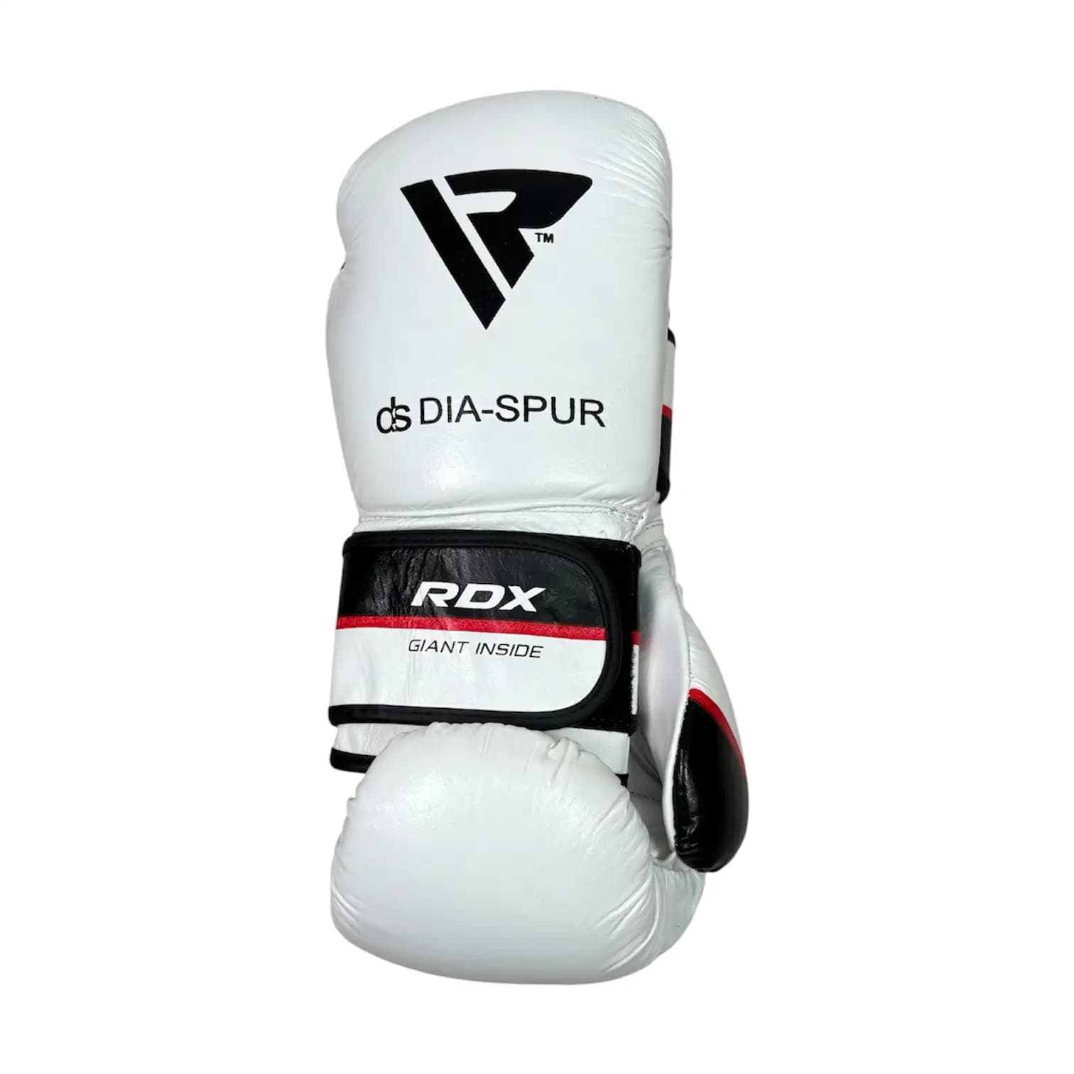 دستکش بوکس چرم RDX DS سفید مشکی — تصویر ۲