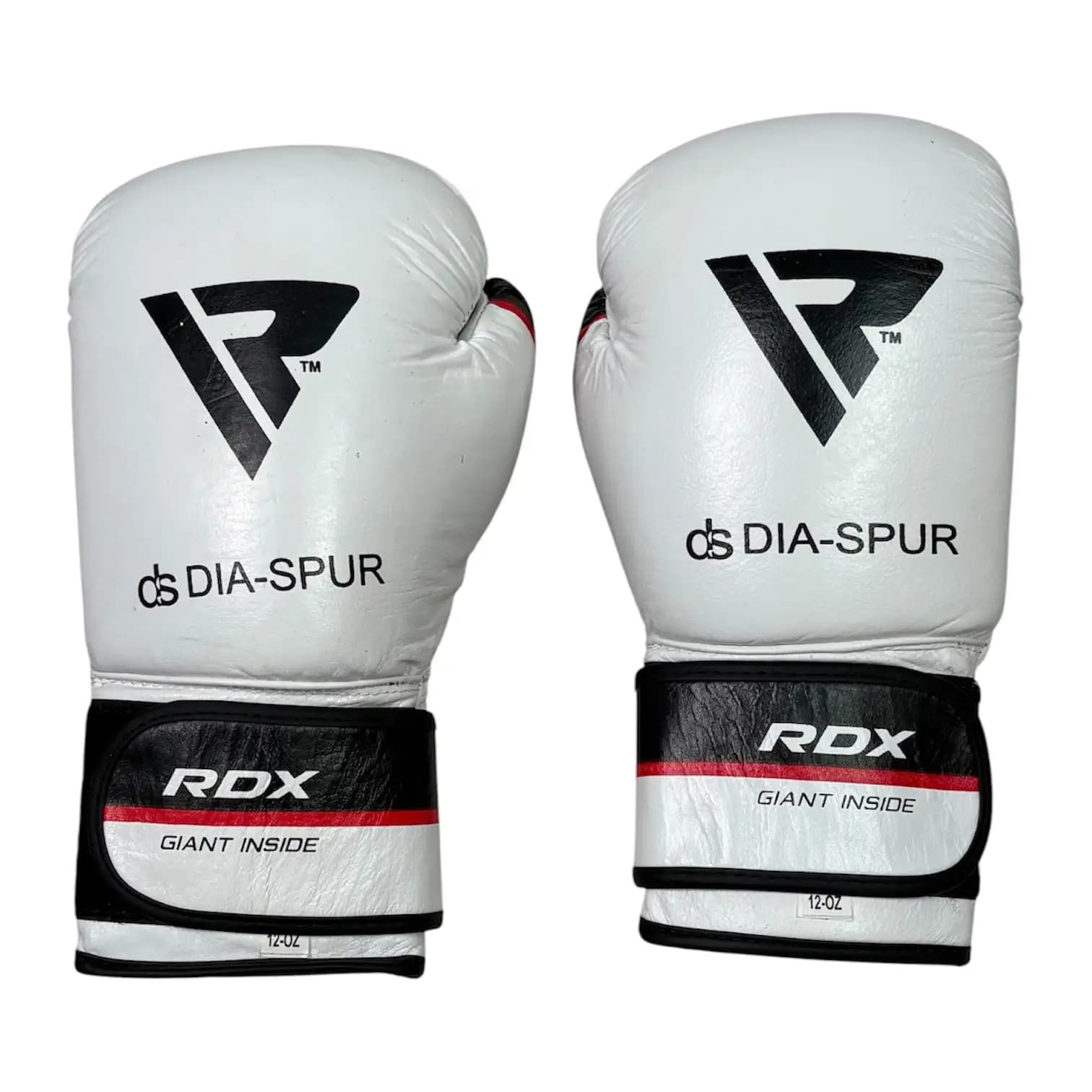 دستکش بوکس چرم RDX DS سفید مشکی — تصویر ۳