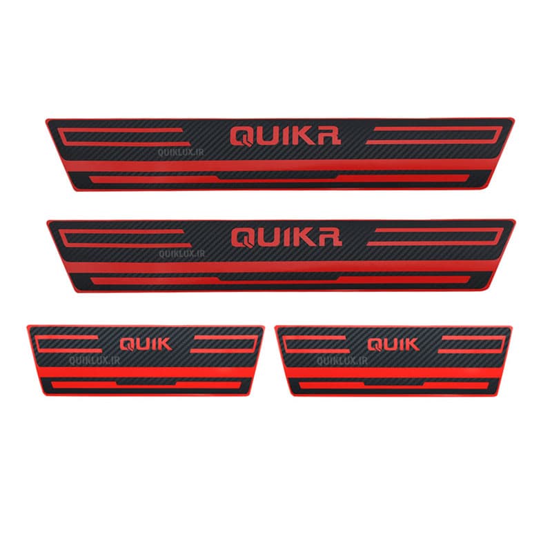 برچسب پارکابی طرح کربن قرمز QUIK R — تصویر ۴