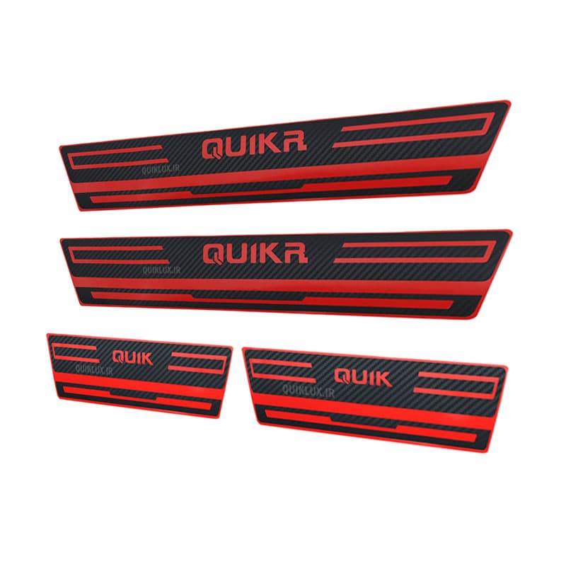 برچسب پارکابی طرح کربن قرمز QUIK R — تصویر ۳