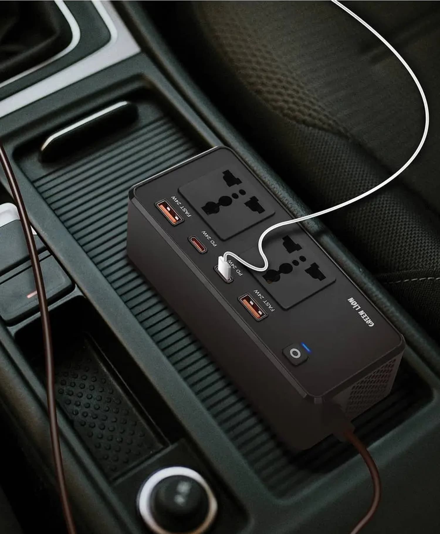 مبدل برق و شارژر خودرو گرین لاین GC-200 — تصویر ۲