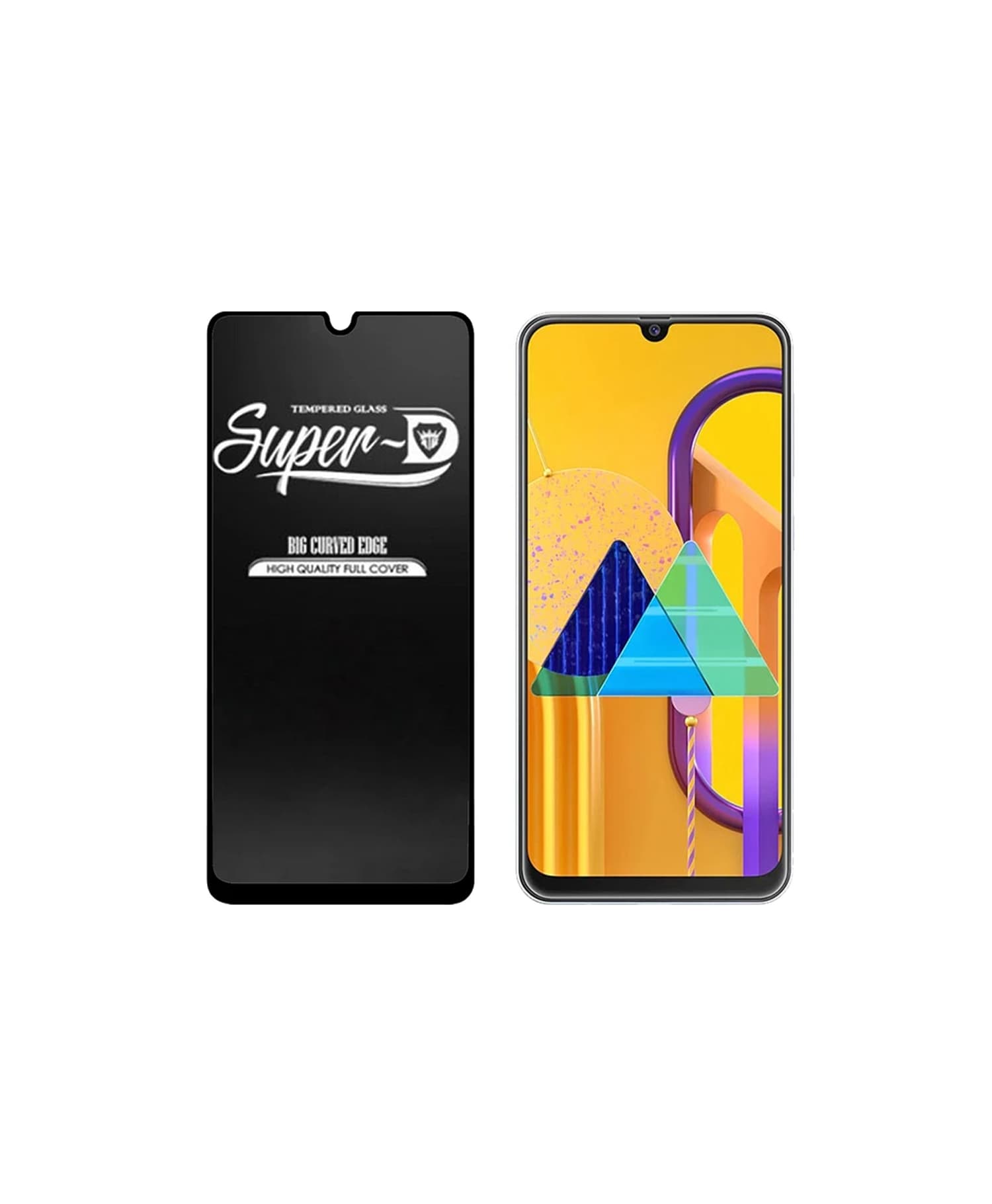 گلس فول Super D مشکی Samsung A40