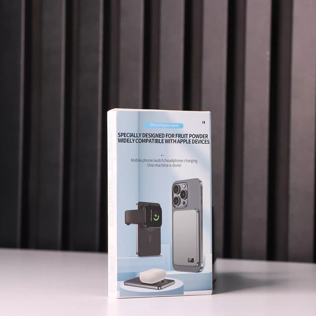 پاوربانک بی‌سیم مگنتی با ظرفیت 5000mAH مدل F20S — تصویر ۳