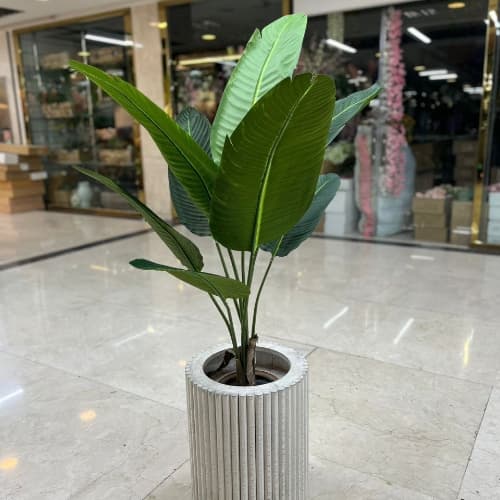 درختچه مصنوعی پرنده بهشتی 8 برگ برزنتی 120 سانتی متر