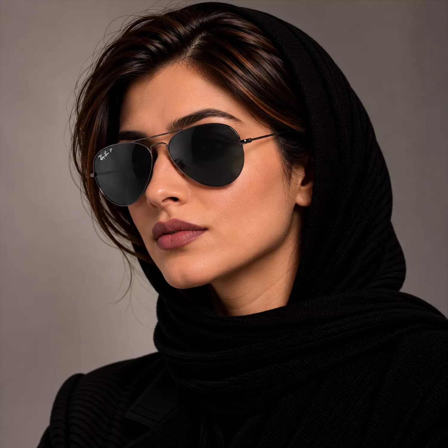 عینک آفتابی ری بن فریم خلبانی پلاریزه اورجینال کد RB3025P — تصویر ۳