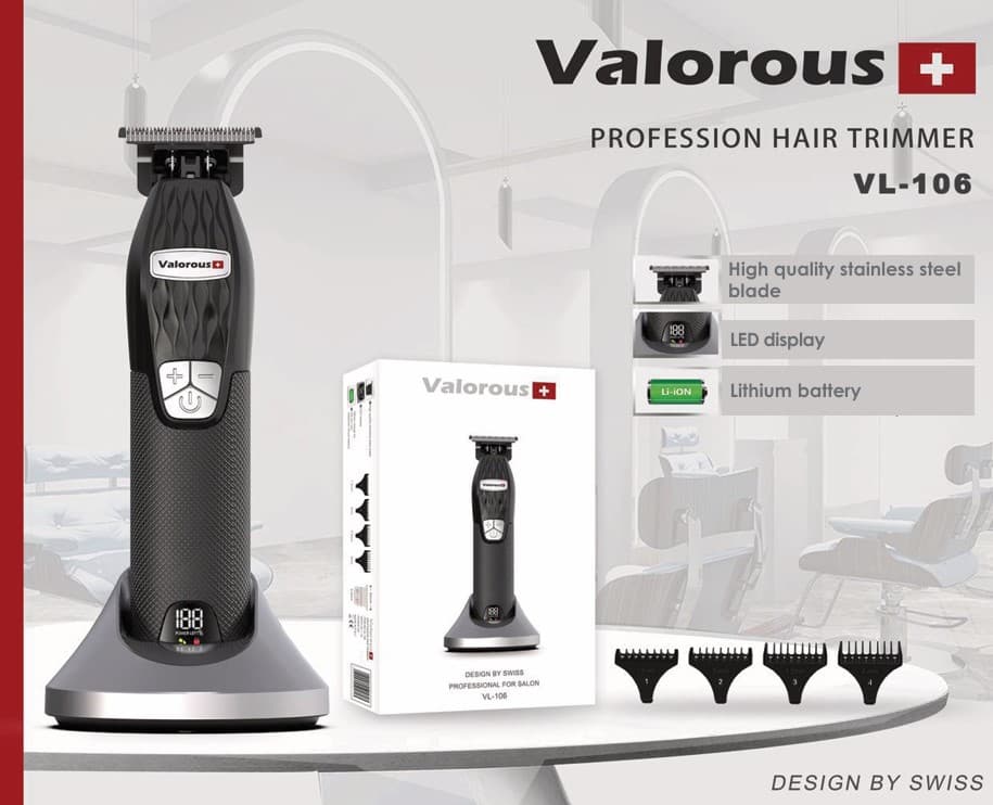 ماشین اصلاح حرفه‌ای برند Valorous (ولروس)، مدل VL-106، دو سال گارانتی — تصویر ۲