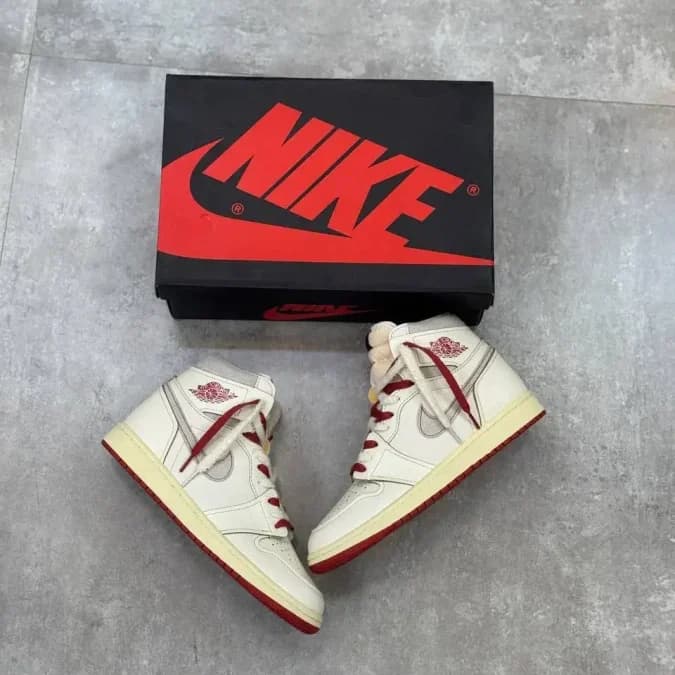 جردن وان ساقدار رد فانتوم دو بندی وارداتی | Air Jordan 1 High Red Phantom — تصویر ۴