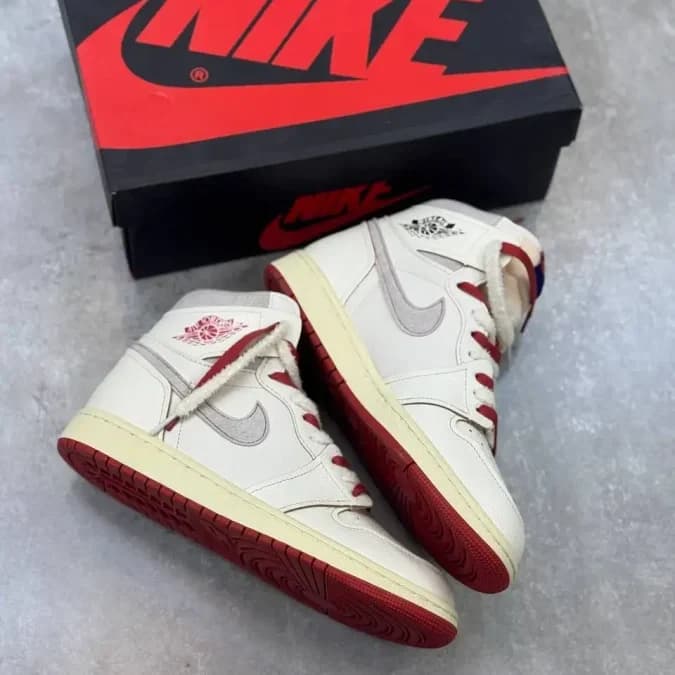 جردن وان ساقدار رد فانتوم دو بندی وارداتی | Air Jordan 1 High Red Phantom — تصویر ۳