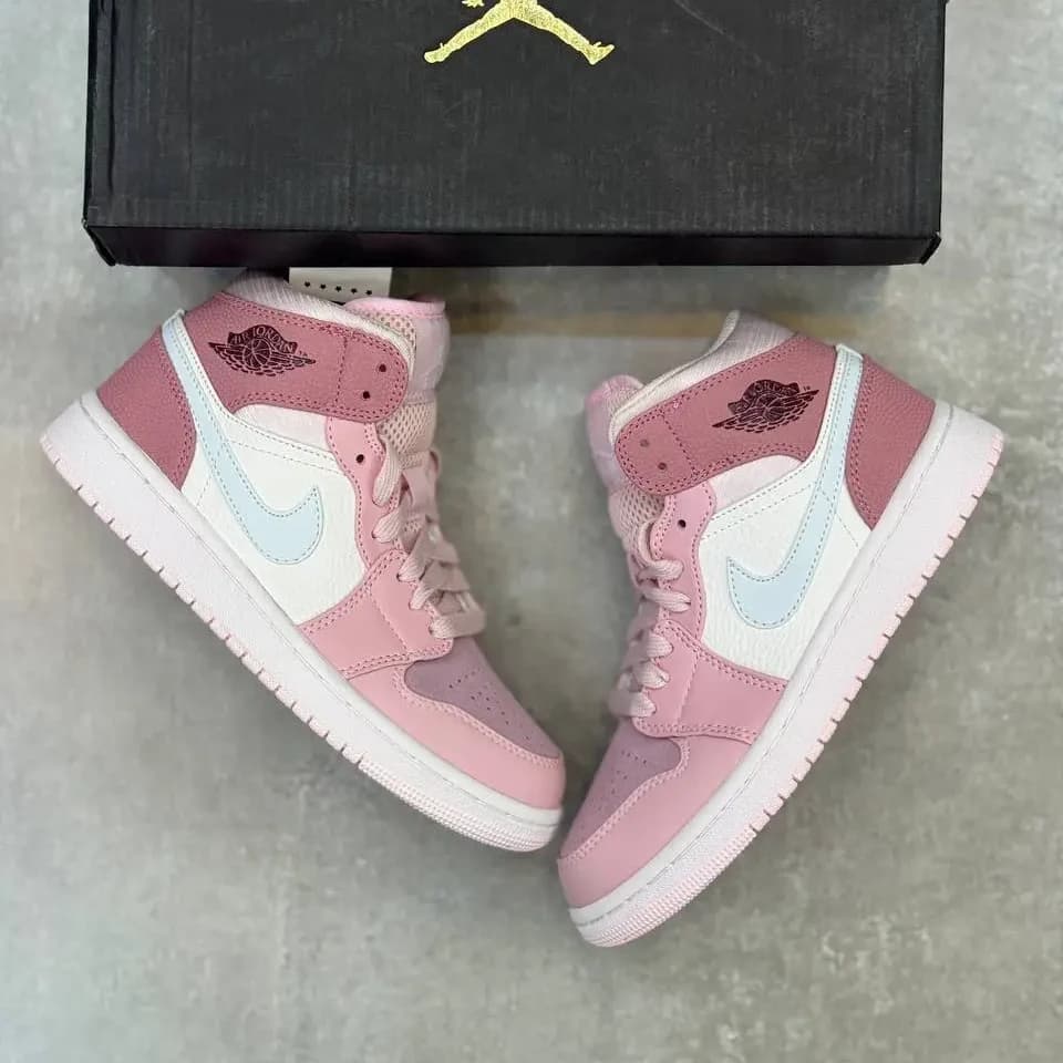 کفش جردن وان ساقدار صورتی سفید مستر کوالیتی | Jordan 1 High Pink — تصویر ۲