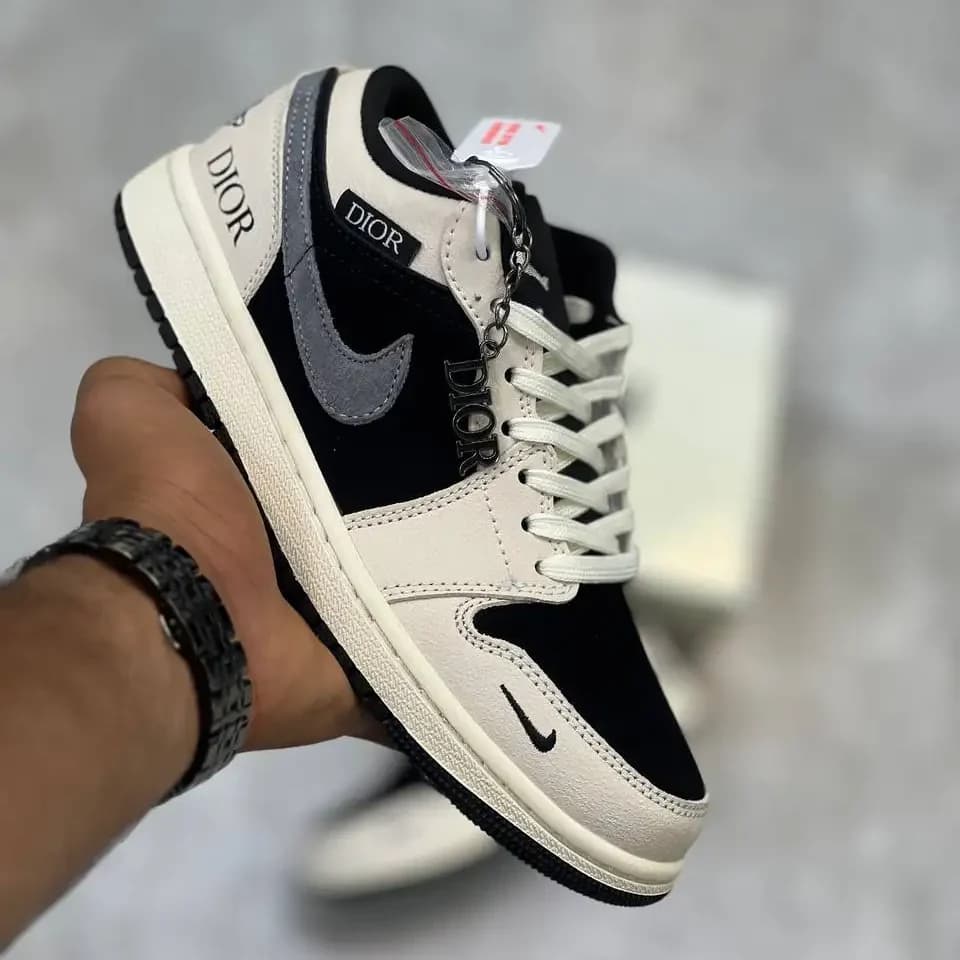 کفش جردن وان لو دیور مشکی مستر کوالیتی | Jordan 1 Low Dior Black