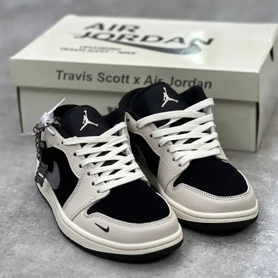 کفش جردن وان لو دیور مشکی مستر کوالیتی | Jordan 1 Low Dior Black — تصویر ۲