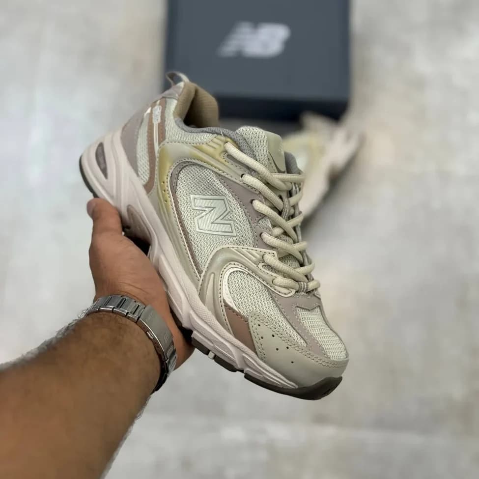 کفش نیوبالانس 530 کرم خاکی مسترکوالیتی| New Balance 530