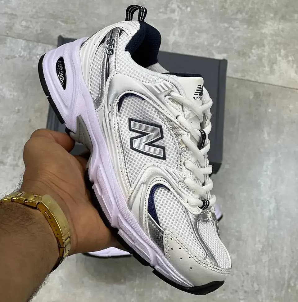 کفش نیو بالانس 530 سفید سرمه ای مستر کوالیتی | New Balance 530