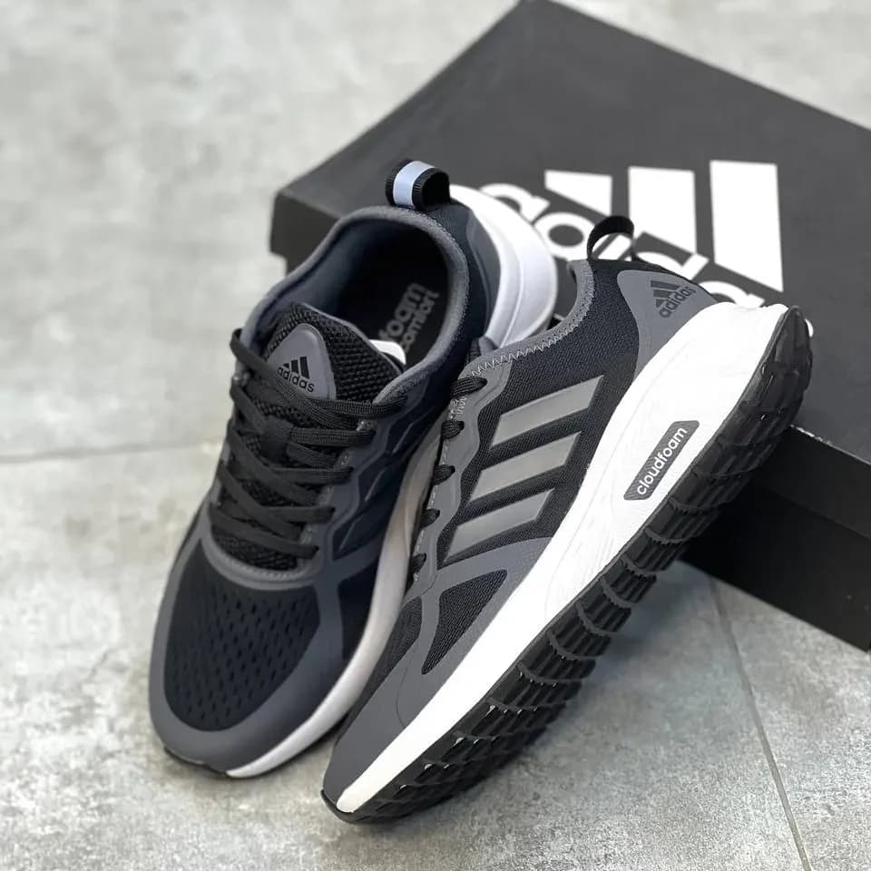 کفش آدیداس کلودفوم مشکی زیره سفید مستر کوالیتی | Adidas Cloudfoam Black White Sole Master Quality — تصویر ۳