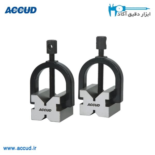 وی بلاک جفت کلمپی 70×90×125 میلی متر Accud (اکود با گارانتی شرکتی) مدل 636-125-01