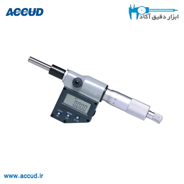 میکرومتر هد دیجیتال 25-0 میلی متر Accud (اکود با گارانتی شرکتی) مدل 376-001-01
