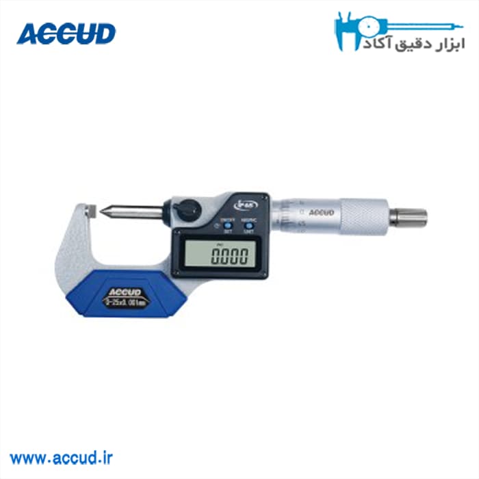 میکرومتر خارج سنج دیجیتال مخصوص کابل 25-0 میلی متر Accud (اکود با گارانتی شرکتی) مدل 319-001-03