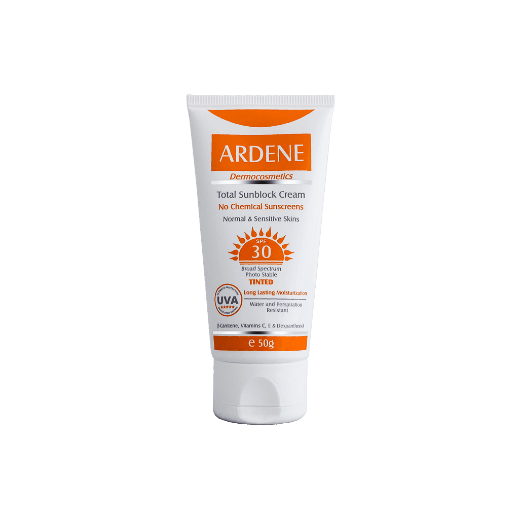 کرم ضد آفتاب رنگی SPF۳۰ آردن فاقد جاذب های شیمیایی مناسب پوست های معمولی و حساس ۵۰ گرم