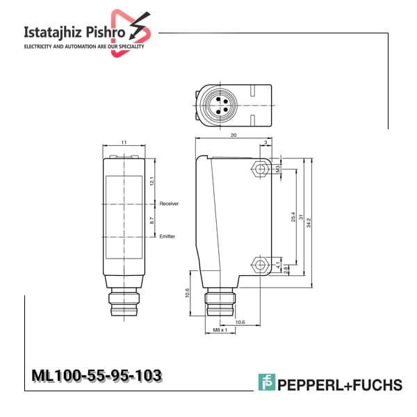 سنسور نوری ML100-55-95-103 برند P+F — تصویر ۳