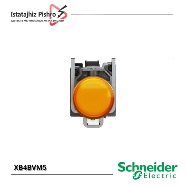 چراغ سیگنال فلزی نارنجی اشنایدر XB4BVM5 | LED داخلی 230–240V AC — تصویر ۲