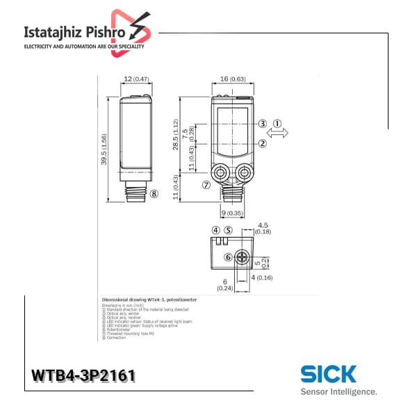 سنسور نوری زیک آلمان مدل WTB4-3P2161 — تصویر ۶