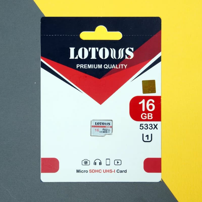 کارت حافظه microSDHC لوتوس مدل 533X کلاس 10 استاندارد UHS-I سرعت 100MBps ظرفیت 16 گیگابایت — تصویر ۲