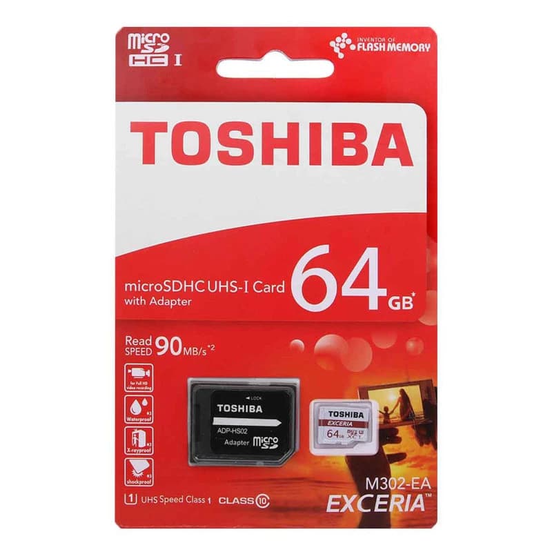 کارت حافظه microSDXC توشیبا مدل TSH-M302 EA-EXCERIA کلاس 10 استاندارد UHS-I U1 سرعت 90MBps ظرفیت 64 گیگابایت — تصویر ۲