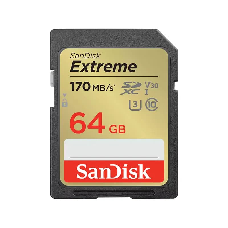 مموری کارت سن دیسک مدل SanDisk extreme sd ظرفیت 64 گیگ