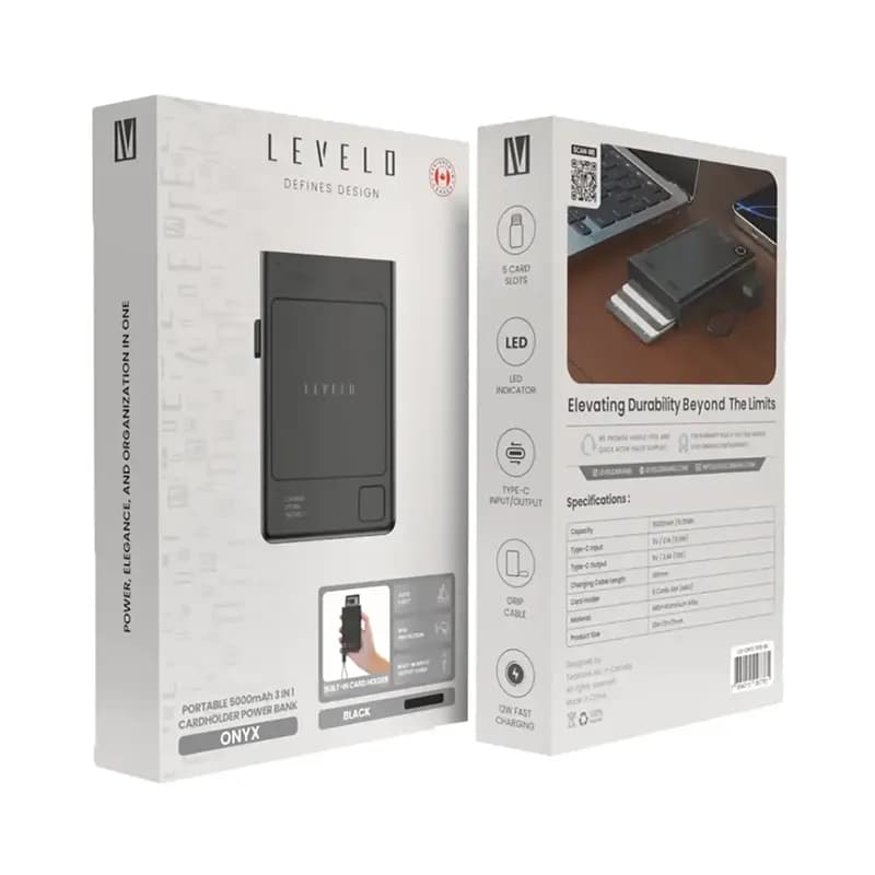 پاوربانک لولو مدل LEVELO LVL-ONYX-5PB-BK — تصویر ۵