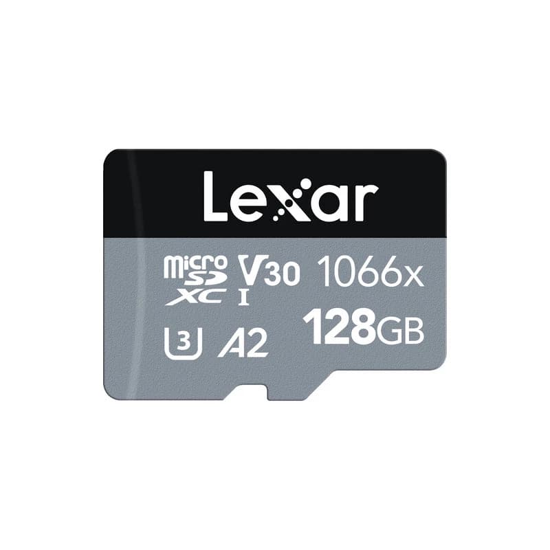 کارت حافظه microSDXC لکسار مدل 1066X کلاس A2 استاندارد UHS-U3 سرعت 160MBps ظرفیت 128 گیگابایت به همراه آداپتور SD — تصویر ۲