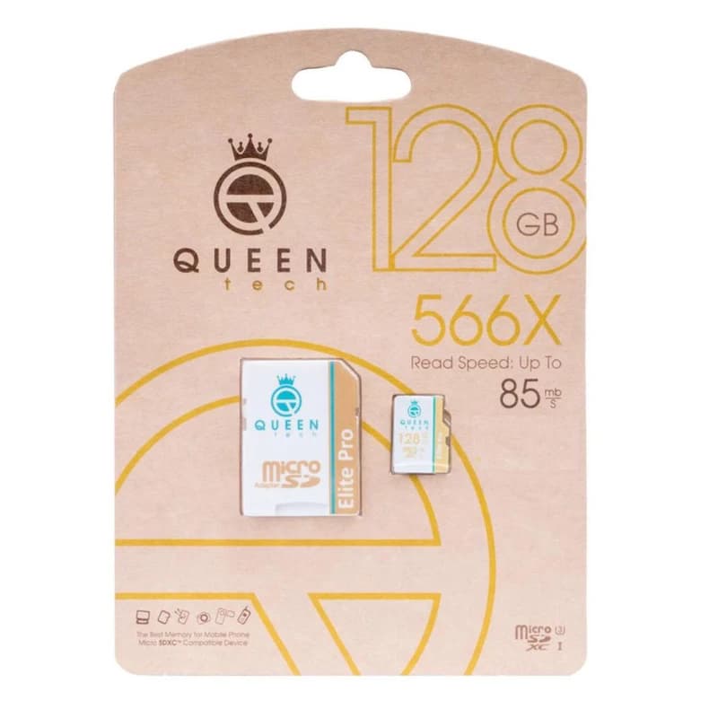 کارت حافظه microSDXC کوئین تک مدل Elite pro 566X کلاس 10 استاندارد UHS-I U3 سرعت 85MBps ظرفیت 128 گیگابایت به همراه آداپتور SD — تصویر ۲