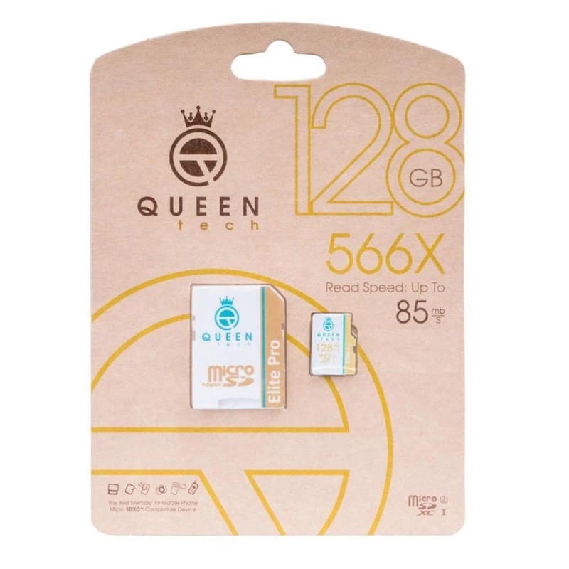 کارت حافظه microSDXC کوئین تک مدل Elite pro 566X کلاس 10 استاندارد UHS-I U1 سرعت 85MBps ظرفیت 128 گیگابایت به همراه آداپتور SD — تصویر ۲