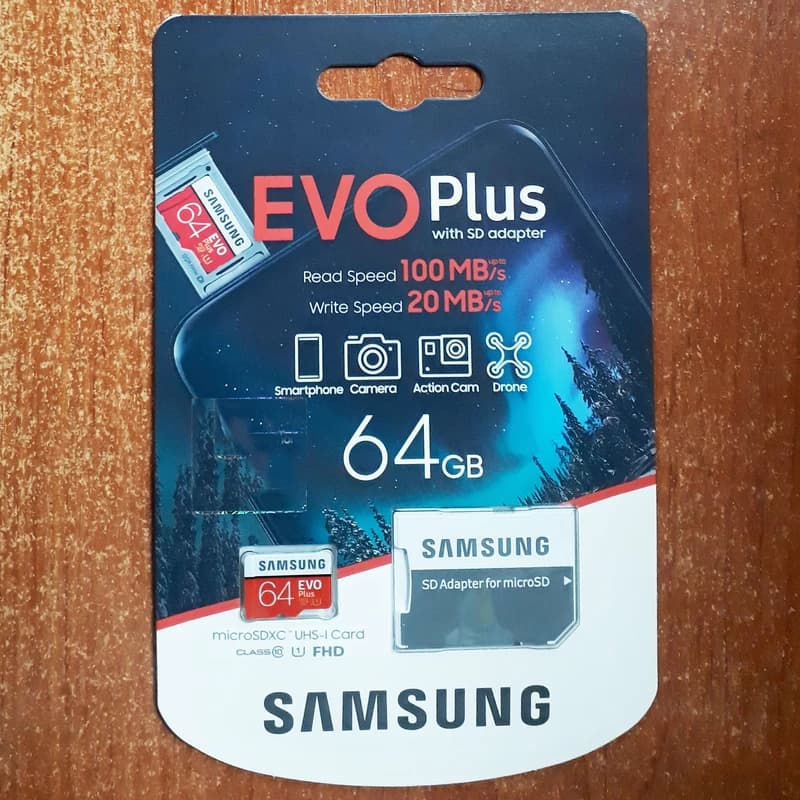 کارت حافظه microSDXC سامسونگ مدل EVO Plus کلاس 10 استاندارد UHS-I U1 سرعت 100MBps ظرفیت 64 گیگابایت به همراه آداپتور SD — تصویر ۲