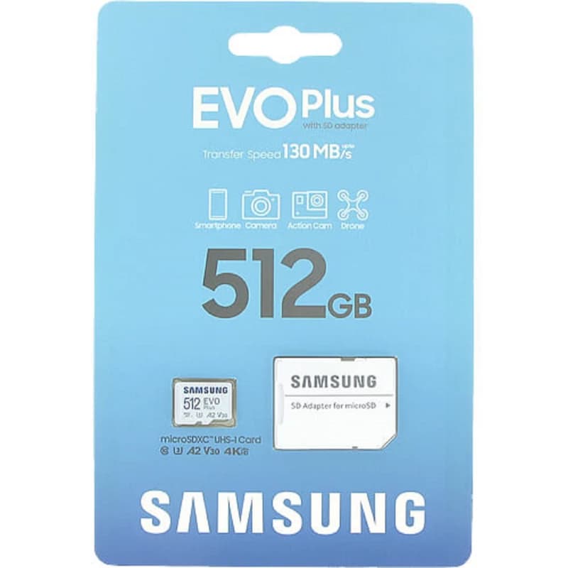 کارت حافظه microSDXC سامسونگ مدل Evo Plus A2 V30 کلاس 10 استاندارد UHS-I U3 سرعت 130MBps ظرفیت 512 گیگابایت به همراه آداپتور SD — تصویر ۲
