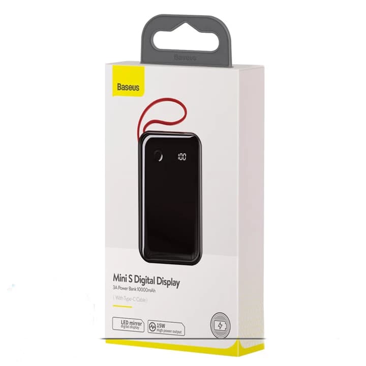 پاوربانک باسئوس مدل Mini S Digital Display ظرفیت 10000 میلی آمپرساعت — تصویر ۲
