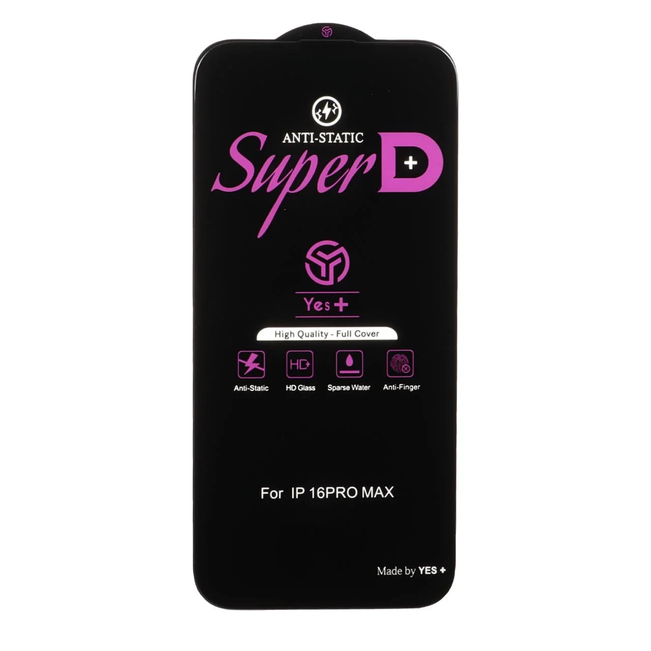 محافظ صفحه نمایش شیشه ای Super D Anti Static Yes Plus مدل Apple iPhone 16 Pro Max