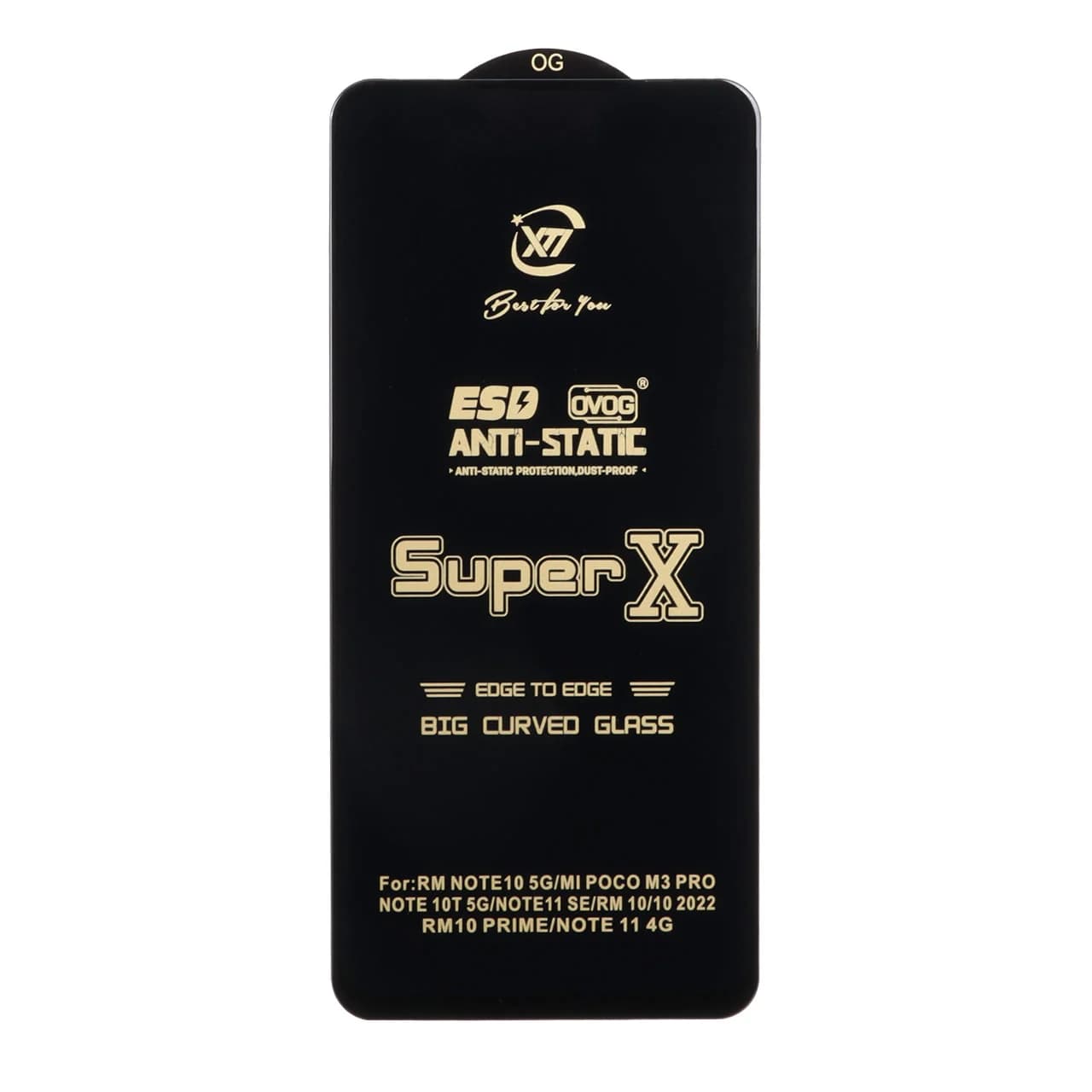 محافظ صفحه نمایش شیشه ای Xiaomi Poco M3 Pro / Redmi 10 4g / Redmi 10 Prime / Redmi Note 10 5G / Redmi Note 11 SE – Full Cover Super X – مشکی (بدون پک)