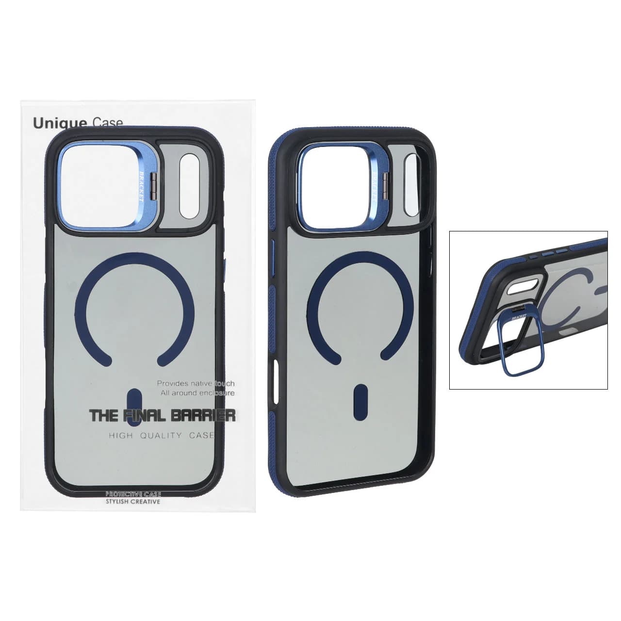قاب اورجینال Bracket Unique Case مات Magsafe لنز آلومینیومی استندشو Apple iPhone 17 Pro Max — تصویر ۲