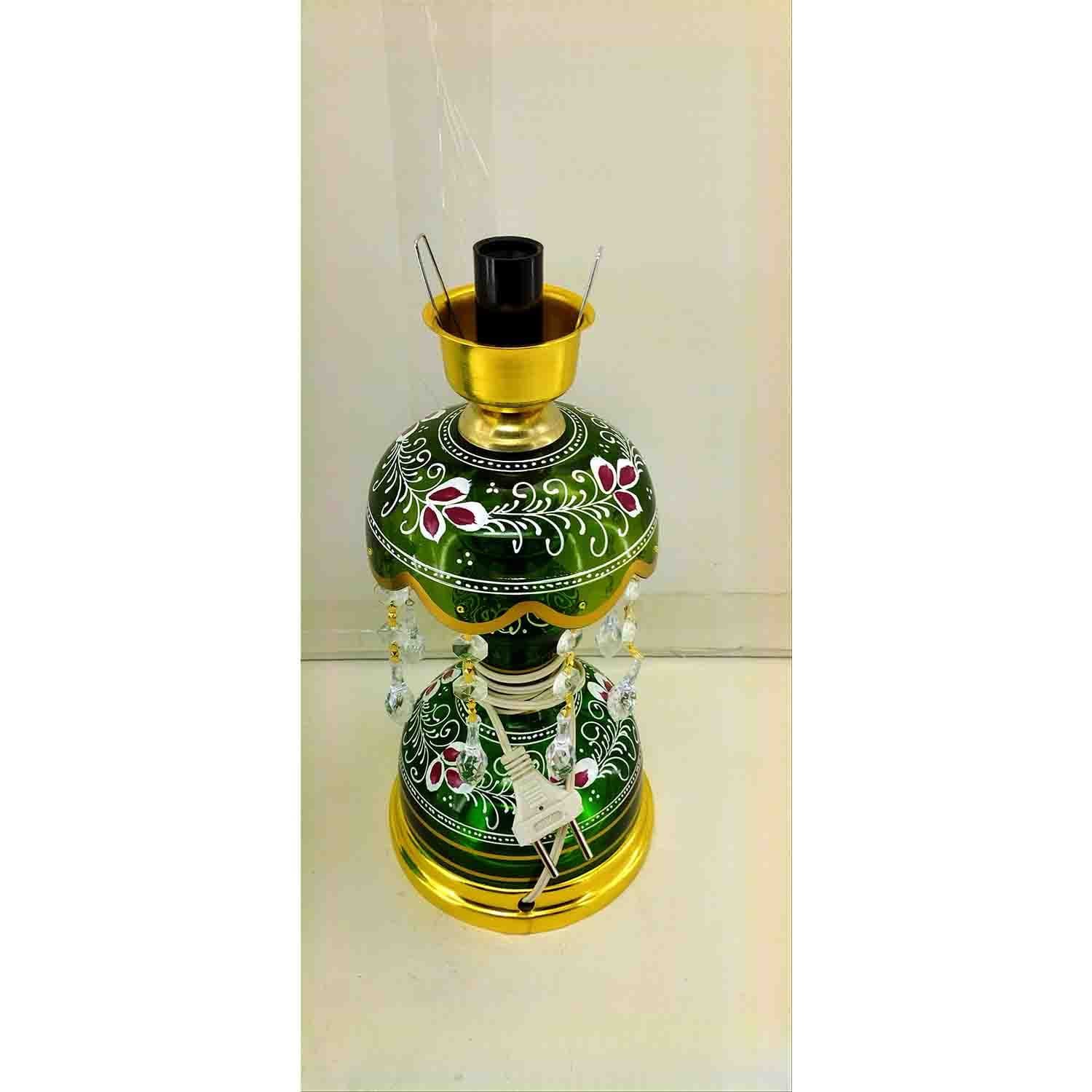 10279301-لاله شمعدانی کوچک ارتفاع 46 قطر دهانه 11-سبز یا حسین ع-کنار منبری هیئت — تصویر ۳