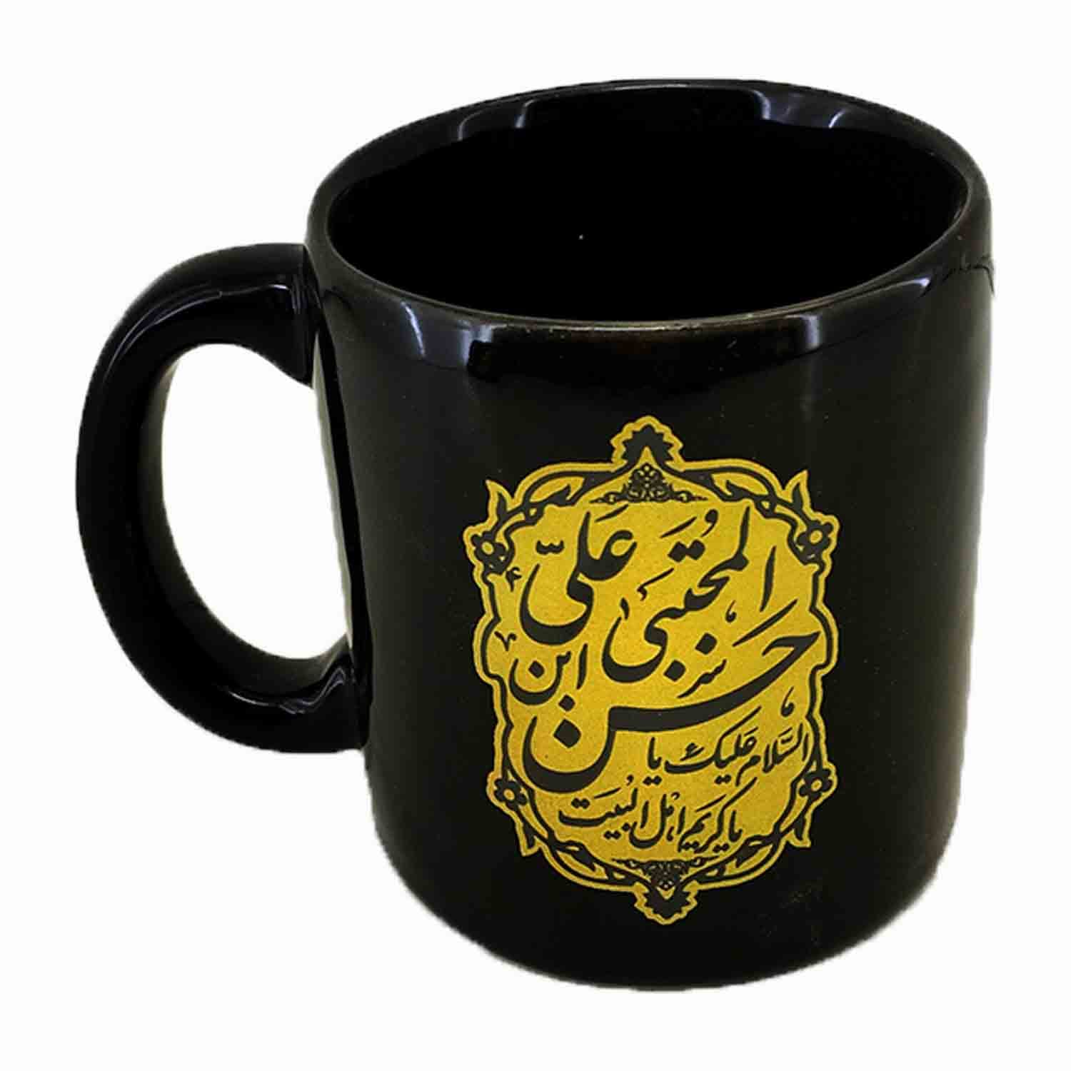 102807-ماگ چینی مشکی مذهبی قطر 8 ارتفاع 9-چاپ دوطرف طرح های متنوع — تصویر ۵