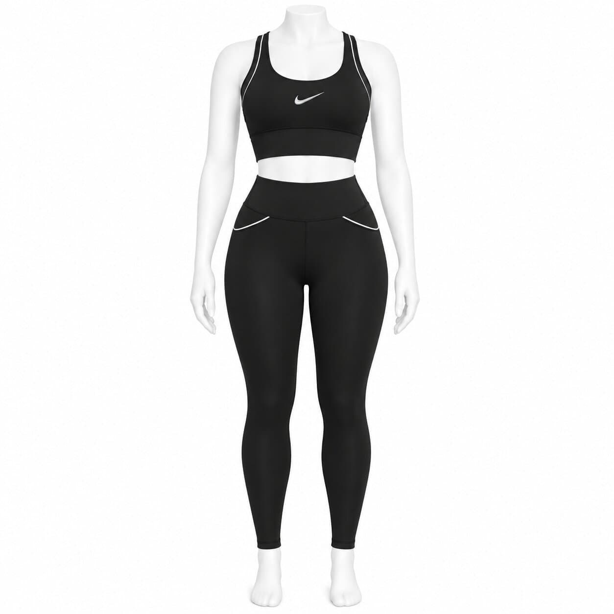 ست نیمتنه و لگ ورزشی زنانه مغزیدار MB FITNESS کد 66888 — تصویر ۴