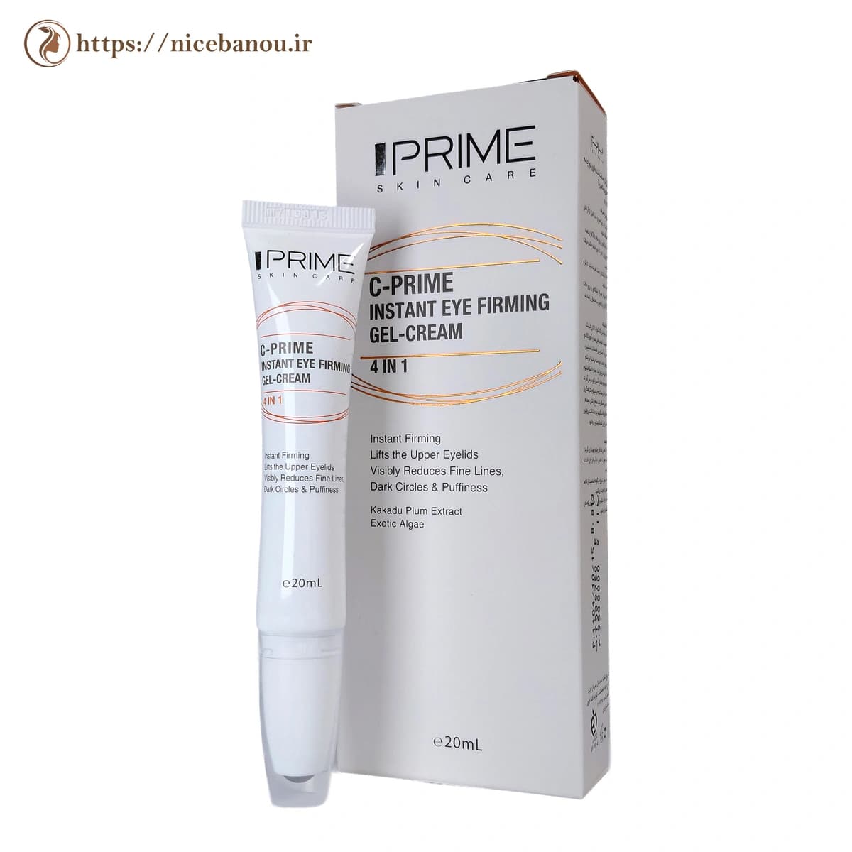 ژل کرم سفت‌کننده دور چشم پرایم C-Prime 4 در 1 حجم ۲۰ میلی‌لیتر