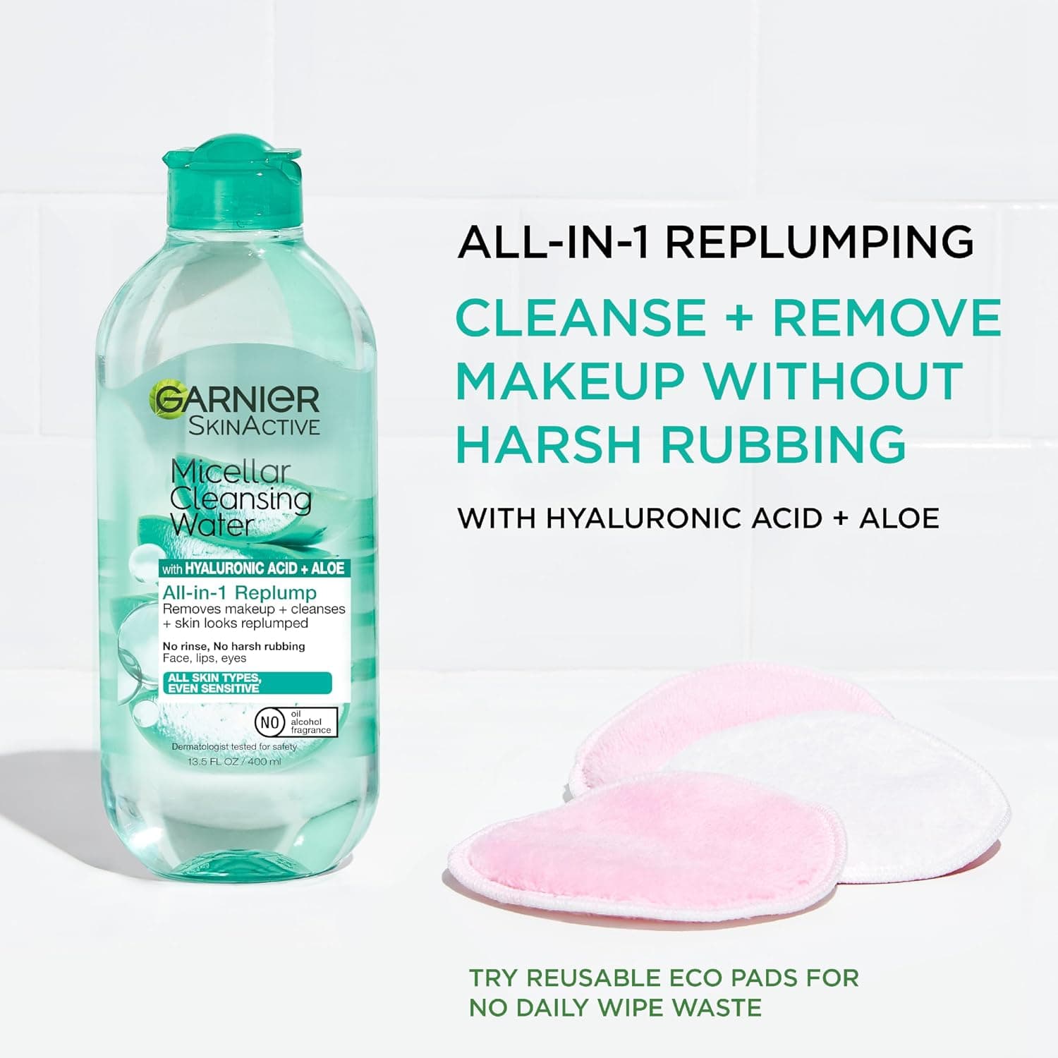 میسلار واتر پاک کننده آرایش صورت و چشم گارنیرGarnier SkinActive Micellar Water مناسب برای پوست‌های کم‌آب حجم 200 میلی لیتر — تصویر ۲