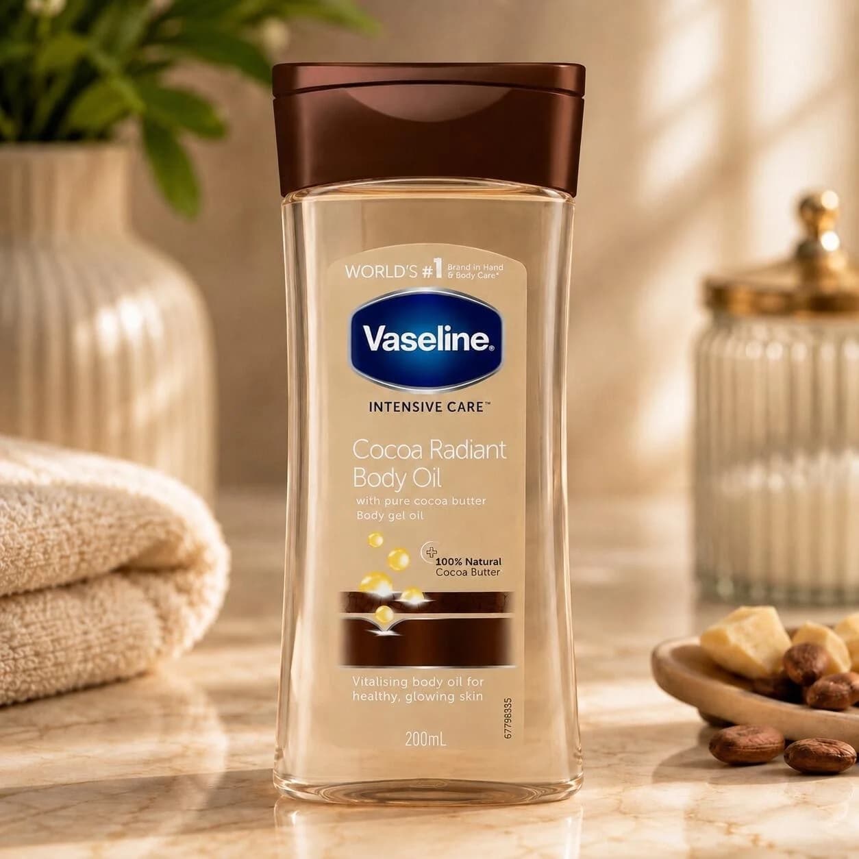 روغن بدن رایحه نارگیل وازلین Coconut Restore Body Oilمناسب برای انواع پوست حجم200میلی لیتر — تصویر ۲