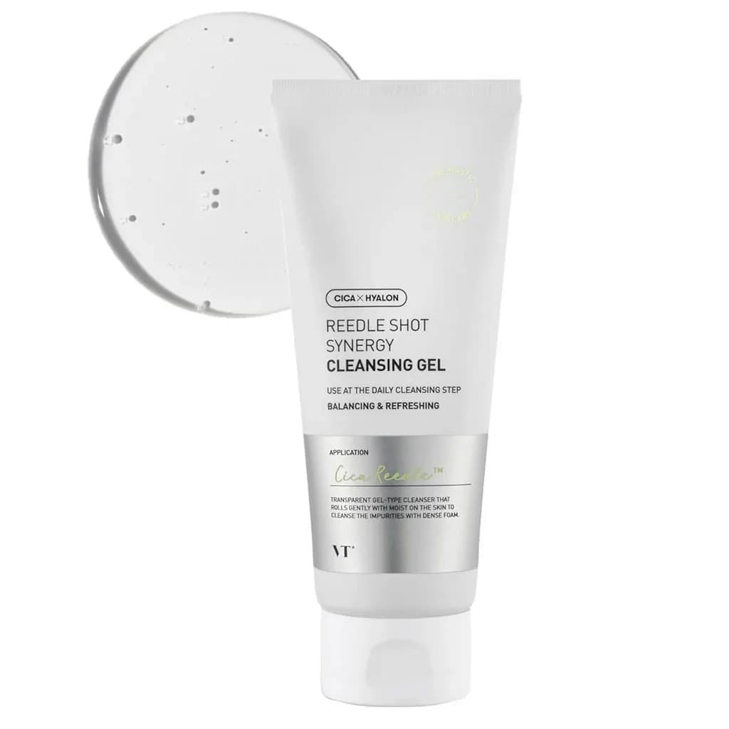 ژل شوینده تسکین دهنده ریدل شات وی تی کازمتیک VT COSMETICS Reedle Shot Soothing Cleanser مناسب انواع پوست حجم 150 میلی لیتر