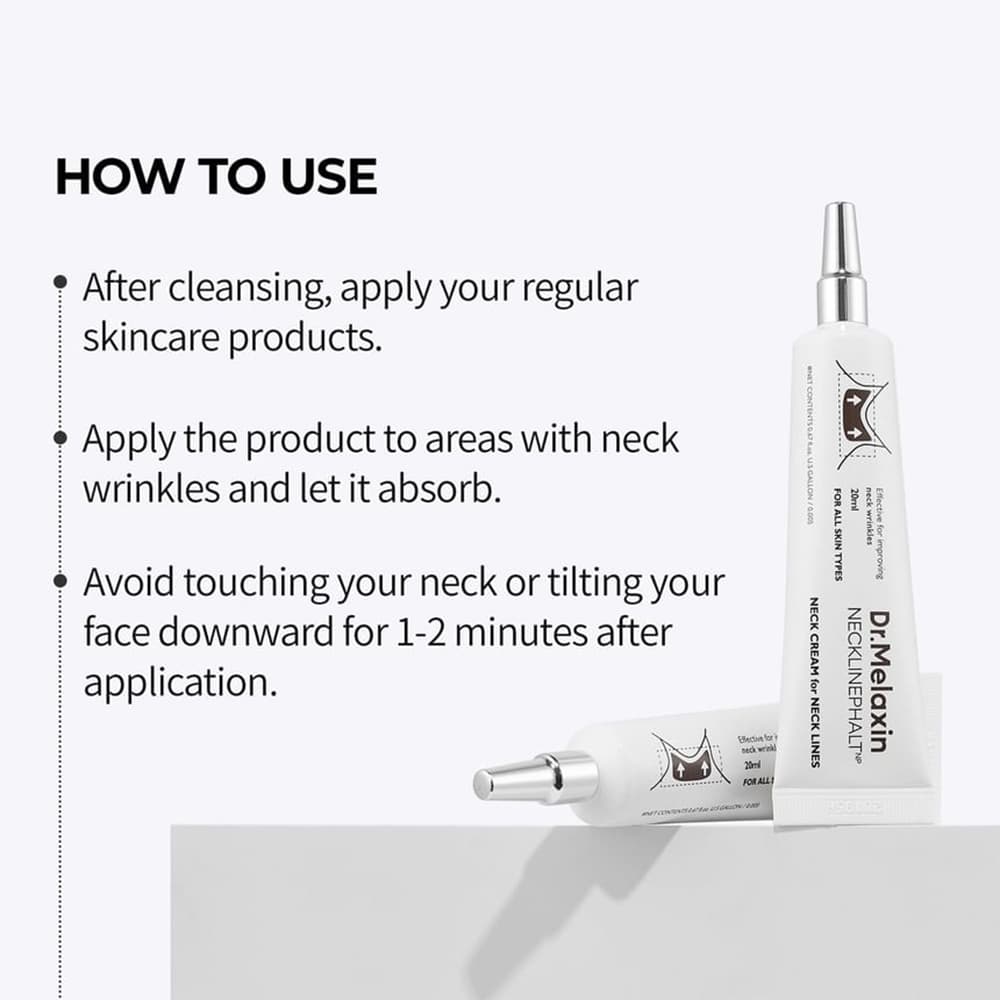 کرم ضد چروک و سفت کننده گردن دکتر ملاکسین Dr.Melaxin NECKLINEPHALT NECK CREAM مناسب انواع پوست حجم 20 میلی لیتر — تصویر ۵