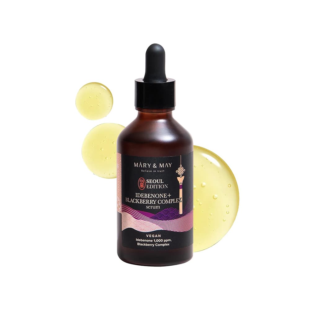 سرم ضد چروک بلک بری مری اند می mary&may idebenone blackberry complex serum seoul edition مناسب برای پوست های خسته و کدرحجم 80 میلی لیتر